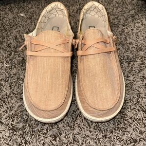 Sparkly rose gold hey dudes women size 8